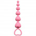 Розовая анальная цепочка Heart's Beads Pink - 18 см.