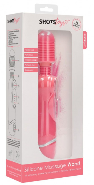 Розовый универсальный массажер Silicone Massage Wand - 20 см. Розовый универсальный массажер Silicone Massage Wand - 20 см.