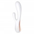 Белый вибратор-кролик Satisfyer Mono Flex с управлением через приложение - 20,4 см.