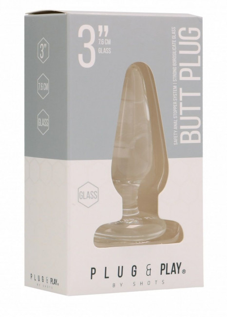 Прозрачная анальная пробка Butt Plug Basic 3 Inch - 7,6 см. Прозрачная анальная пробка Butt Plug Basic 3 Inch - 7,6 см.