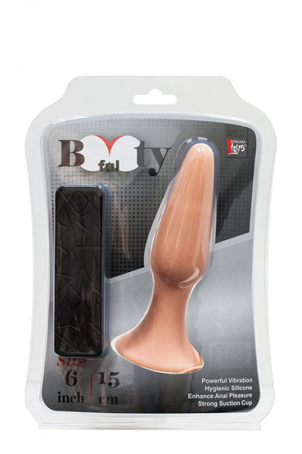 Телесная анальная пробка с вибрацией BOOTYFUL 6INCH SLIM INTRUDER - 15 см. Телесная анальная пробка с вибрацией BOOTYFUL 6INCH SLIM INTRUDER - 15 см.