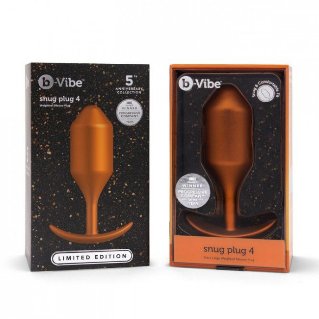 Пробка для ношения цветы бронзы B-vibe Snug Plug 4 - 14 см.