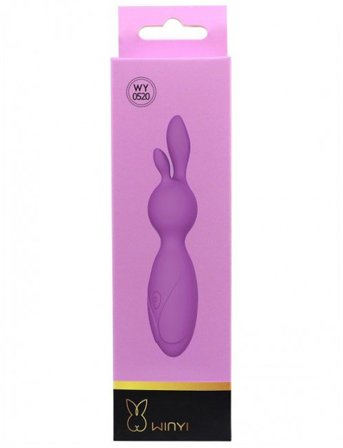 Розовый мини-вибратор Emily с ушками - 16 см. Розовый мини-вибратор Emily с ушками - 16 см.