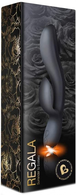 Черный вибратор-кролик Regala Rabbit - 22,5 см. Черный вибратор-кролик Regala Rabbit - 22,5 см.