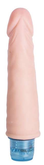 Телесный вибромассажёр Vibro Realistic Cock Dildo - 17,5 см.