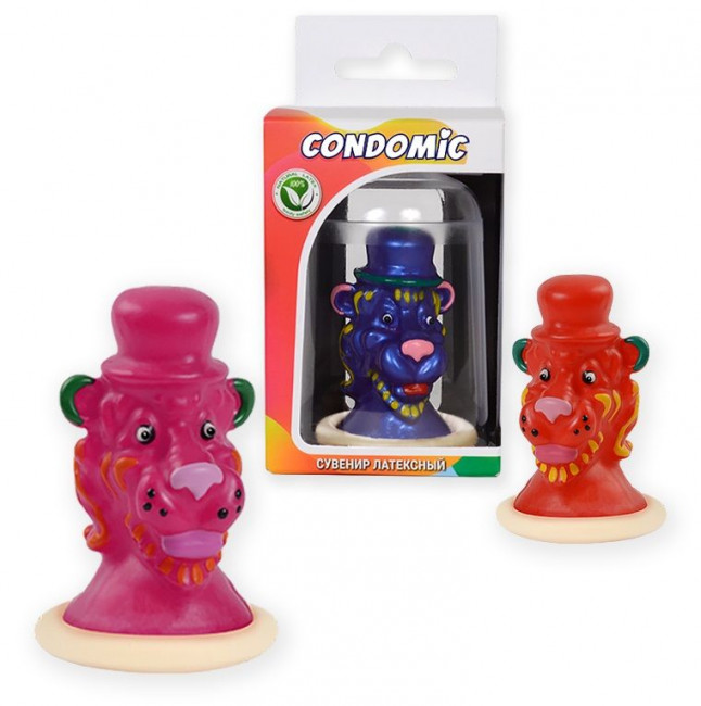 Сувенирный латексный презерватив "Лев"