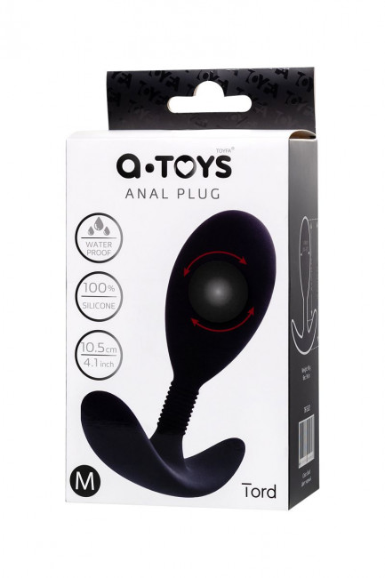 Черная анальная втулка Tord M - 10,5 см. Черная анальная втулка Tord M - 10,5 см.