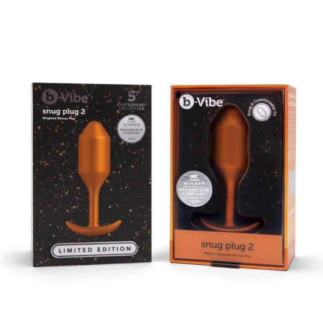 Пробка для ношения цветы бронзы B-vibe Snug Plug 2 - 11 см.