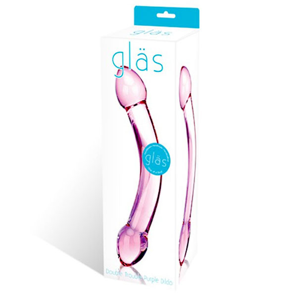 Изогнутый двухголовый стимулятор из стекла, 19 см. Изогнутый двухголовый стимулятор из стекла, 19 см.