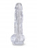 Прозрачный фаллоимитатор 8" Cock with Balls - 22,2 см.