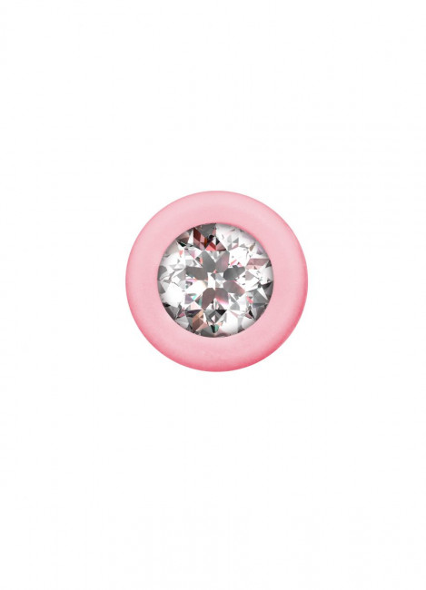 Розовая анальная цепочка с кристаллом Chummy - 16 см. Розовая анальная цепочка с кристаллом Chummy - 16 см.