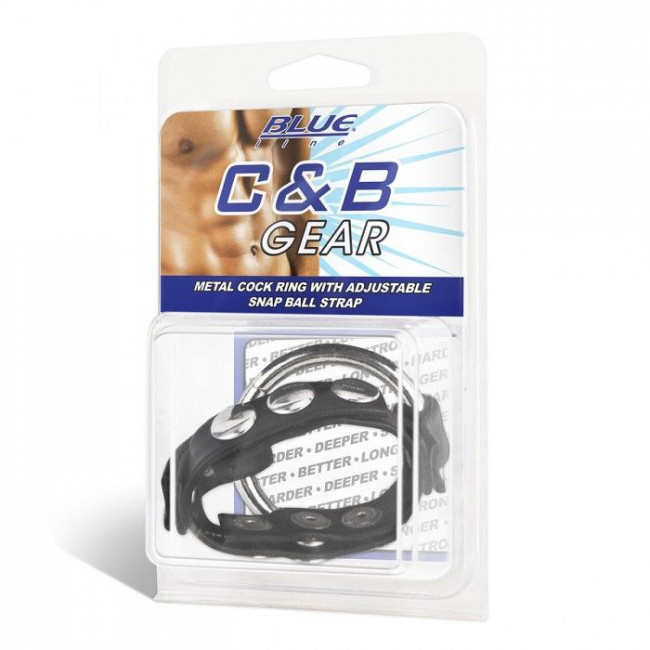 Регулируемое металлическое кольцо на пенис с ремешком
