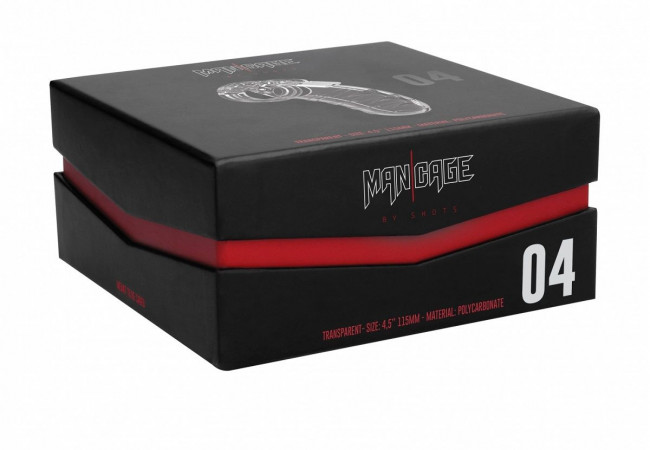 Прозрачный мужской пояс верности Model 04 Chastity 4.5" Cock Cage