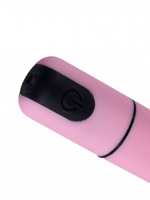 Розовая гладкая коническая вибропуля - 8,5 см. Розовая гладкая коническая вибропуля - 8,5 см.