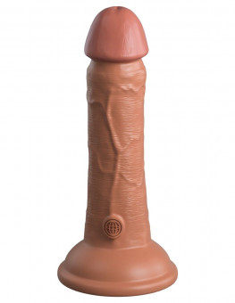 Кофейный фаллоимитатор 6" Silicone Dual Density Cock - 17 см.