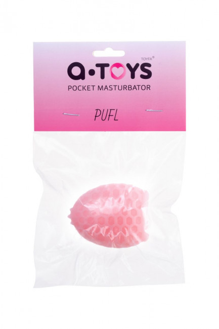 Розовый рельефный мастурбатор Pufl Розовый рельефный мастурбатор Pufl