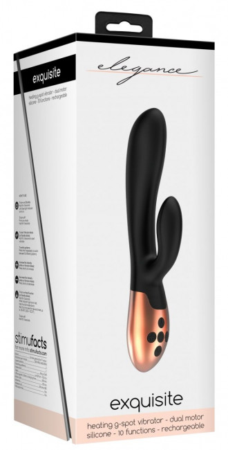Черный вибратор Exquisite с подогревом - 20,5 см. Черный вибратор Exquisite с подогревом - 20,5 см.