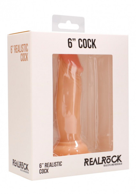 Телесный фаллоимитатор Realistic Cock 6" - 15 см.