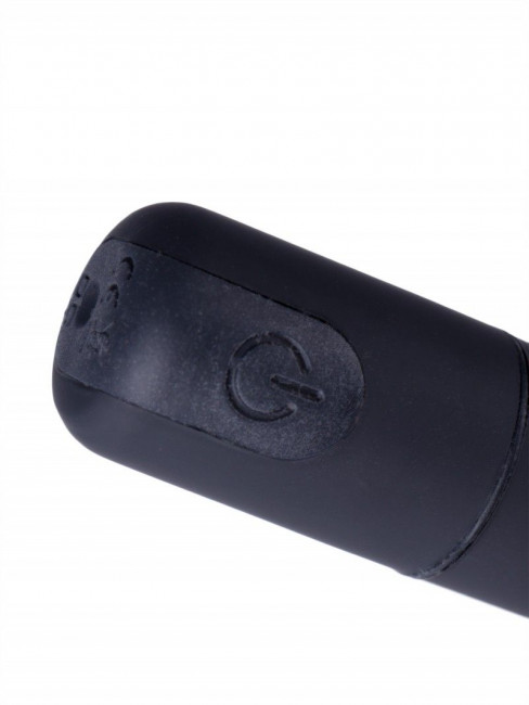 Черная гладкая коническая вибропуля - 8,5 см. Черная гладкая коническая вибропуля - 8,5 см.