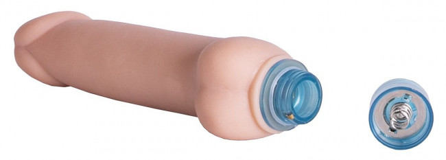 Телесный вибромассажёр Vibro Realistic Cock Dildo - 19,5 см.