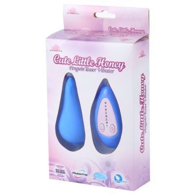 Голубой вибростимулятор с выносным пультом Penguin Teaser Голубой вибростимулятор с выносным пультом Penguin Teaser