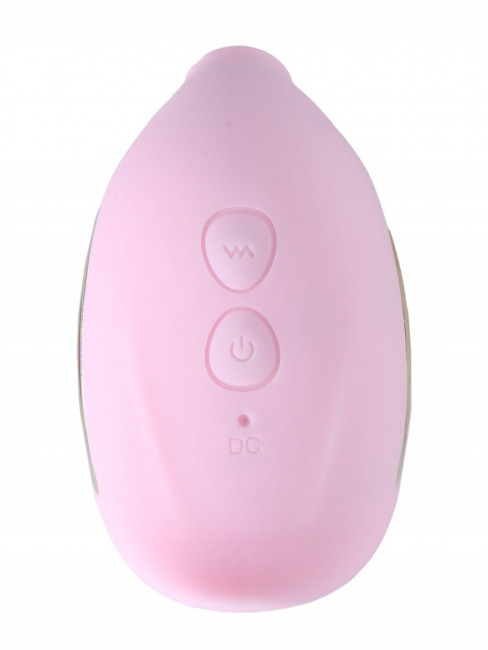 Нежно-розовый клиторальный вибростимулятор-ракушка