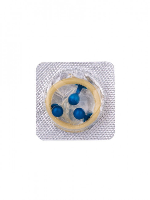 Стимулирующий презерватив-насадка Roll & Ball Banana