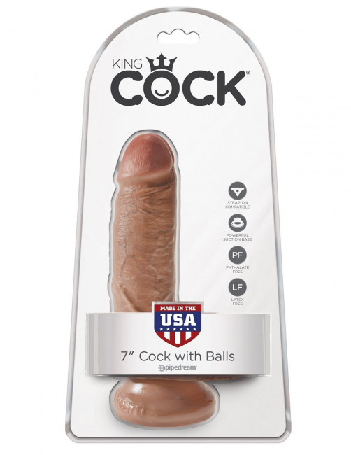 Фаллоимитатор-мулат с мошонкой 7" Cock with Balls - 19,4 см. Фаллоимитатор-мулат с мошонкой 7" Cock with Balls - 19,4 см.