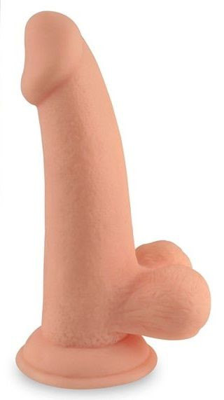 Телесный фаллоимитатор 6" Dong with Balls - 14 см.
