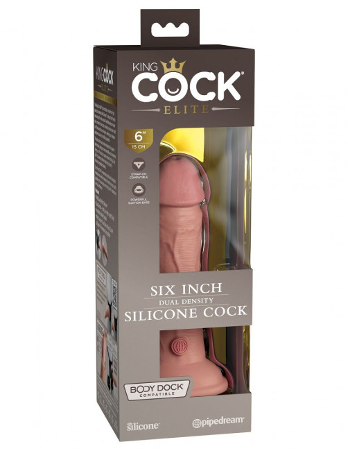 Телесный фаллоимитатор 6" Silicone Dual Density Cock - 17 см. Телесный фаллоимитатор 6" Silicone Dual Density Cock - 17 см.