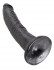 Чёрный фаллоимитатор с присоской 7" Cock - 17,8 см.