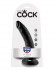 Чёрный фаллоимитатор с присоской 7" Cock - 17,8 см.