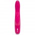 Розовый перезаряжаемый вибратор Rabbit Slimline Curve Rechargeable - 24 см.
