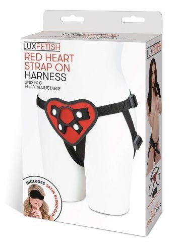 Трусики с красным сердечком для страпона Трусики с красным сердечком для страпона