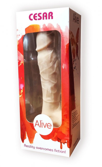 Телесный фаллоимитатор на присоске Cesar - 17,5 см.