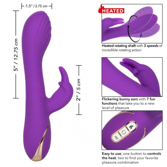 Фиолетовый вибратор-кролик с нагревом Jack Rabbit Signature Heated Silicone Rotating - 21,5 см. Фиолетовый вибратор-кролик с нагревом Jack Rabbit Signature Heated Silicone Rotating - 21,5 см.