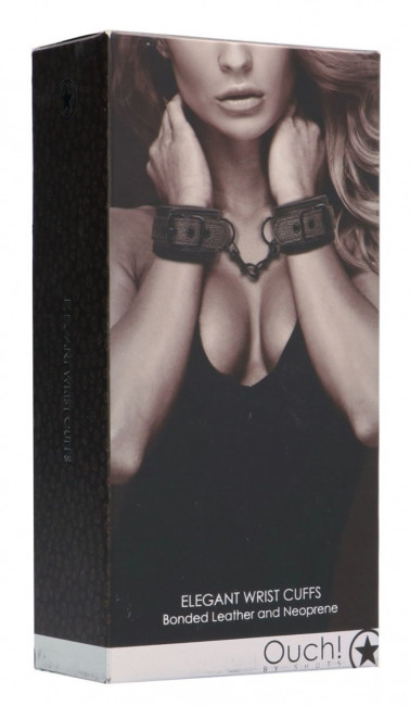 Серые наручники Elegant Hand Cuffs на карабинах Серые наручники Elegant Hand Cuffs на карабинах