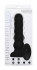 Черный вибратор с волнообразным движением Silicone Vibrating & Squirming Plug with Remote Control - 19,5 см.