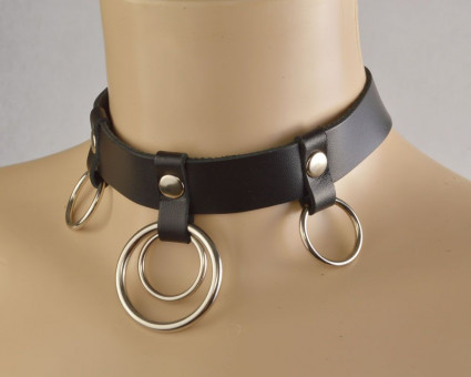 Черный чокер "Квадро"
