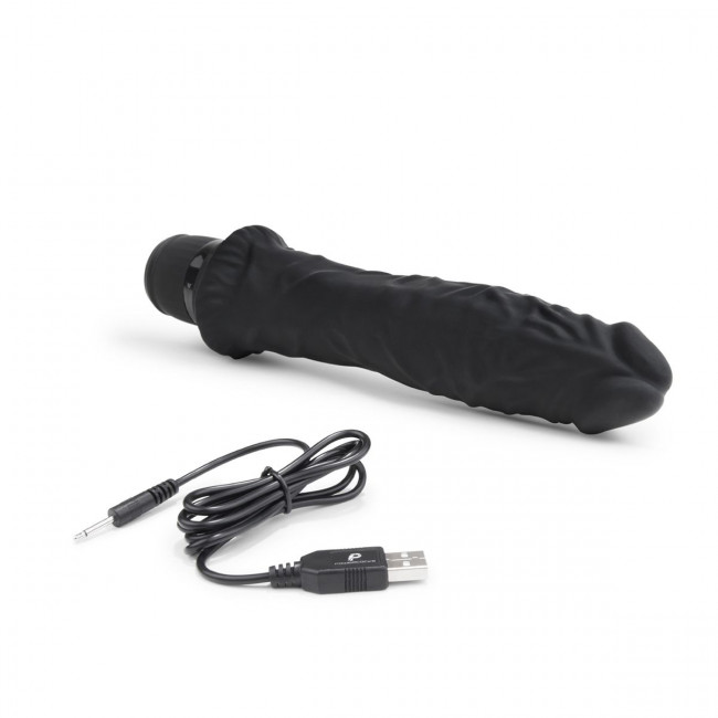 Черный вибратор-реалистик 8" Girthy Realistic Vibrator - 24,5 см. Черный вибратор-реалистик 8" Girthy Realistic Vibrator - 24,5 см.