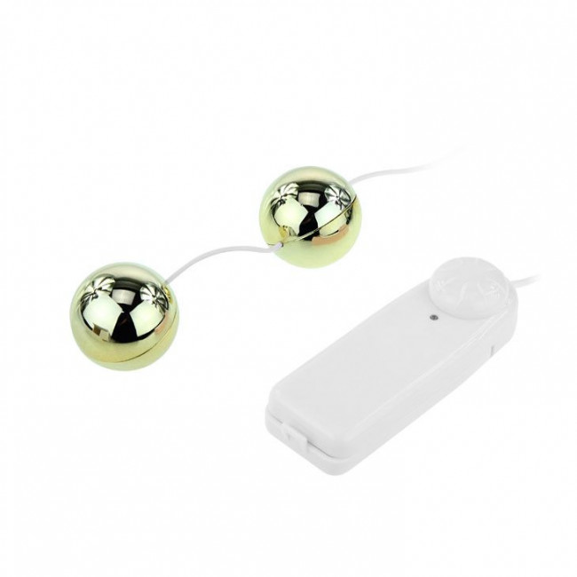 Золотистые шарики с вибрацией Goden Balls