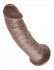 Коричневый фаллоимитатор 9" Cock - 22,9 см.