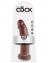 Коричневый фаллоимитатор 9" Cock - 22,9 см.