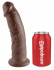 Коричневый фаллоимитатор 9" Cock - 22,9 см.