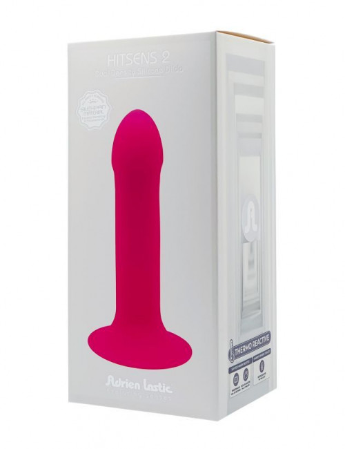 Ярко-розовый фаллоимитатор двойной плотности Hitsens 2 - 16,7 см. Ярко-розовый фаллоимитатор двойной плотности Hitsens 2 - 16,7 см.