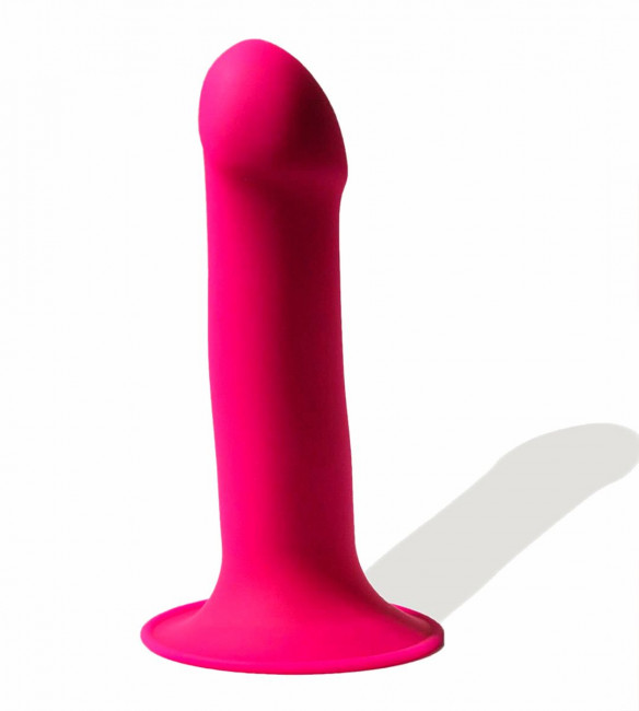 Ярко-розовый фаллоимитатор двойной плотности Hitsens 2 - 16,7 см. Ярко-розовый фаллоимитатор двойной плотности Hitsens 2 - 16,7 см.
