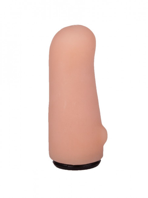 Женский страпон с чёрной насадкой и вагинальной пробкой - 17,5 см. Женский страпон с чёрной насадкой и вагинальной пробкой - 17,5 см.