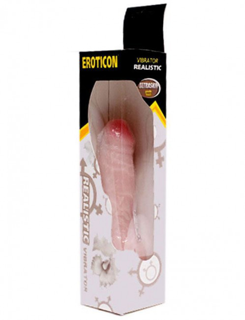 Телесный вибратор-реалистик из ультраскин - 19 см. Телесный вибратор-реалистик из ультраскин - 19 см.