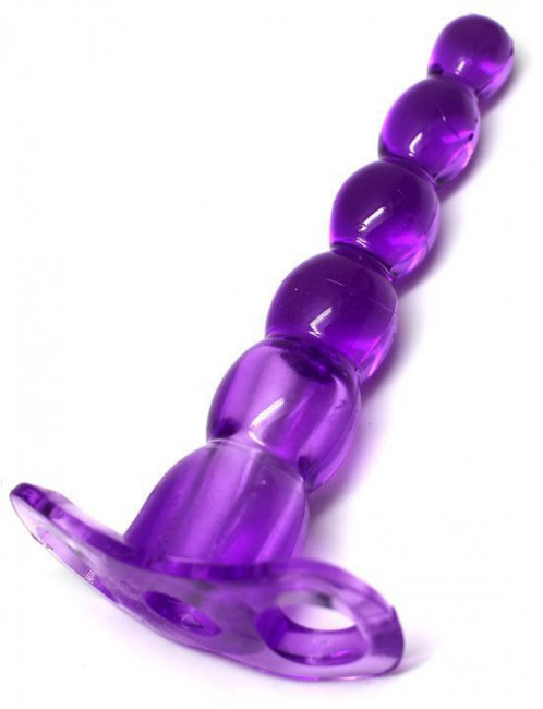 Анальный конус с вибрацией и проводным пультом - 16 см.