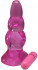 Розовая витая анальная пробка с вибропулькой - 15 см. Розовая витая анальная пробка с вибропулькой - 15 см.